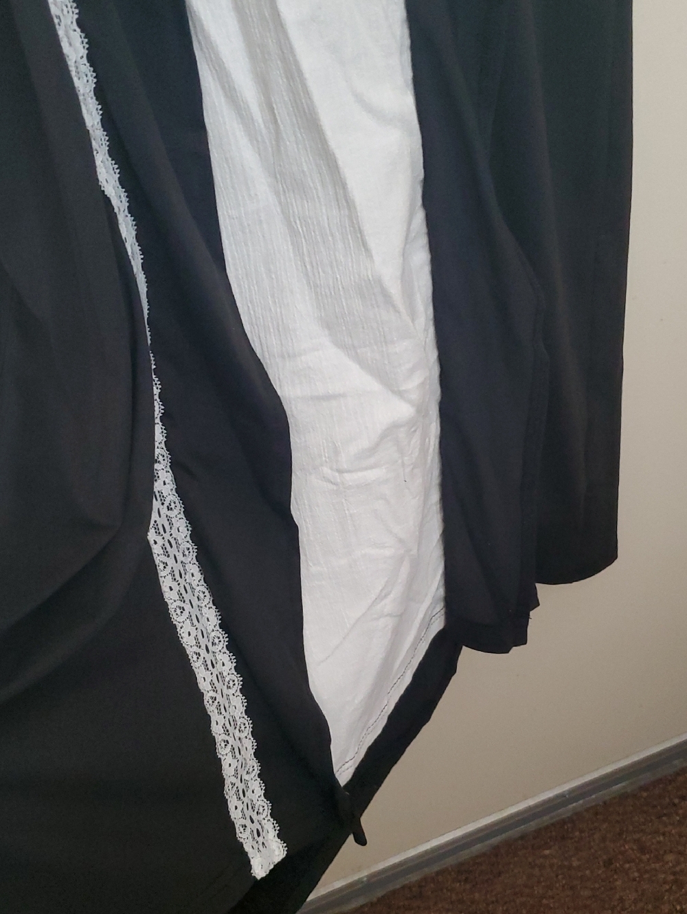 Hot Topic's Black Maxi Dress with White Bell Sleeve Lace Trim - Picture 7 of 14